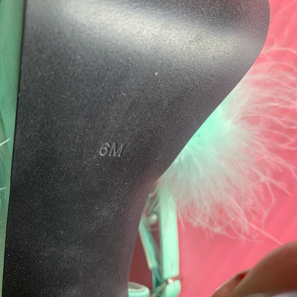 NWT | Sugar Thrillz fluffy boudoir heels mint green WMNS6 - Picture 11 of 11